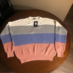 NWT Fashion Nova On The Way Sweater - Ivory/Combo 1X 60% Cotton 40% Acrylic